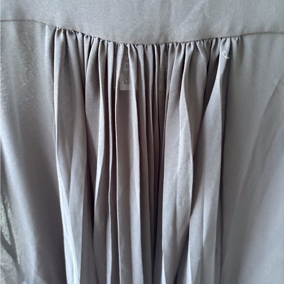 Sparkle & Fade Sheer Sleeveless Button up Pleated Black Top Hi Low Hem Goth - Picture 6 of 11